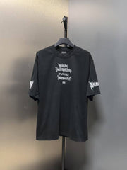 Letter embroidered short sleeved T-shirt