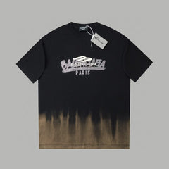 Letter rhinestone short sleeved T-shirt