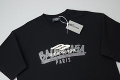 Letter rhinestone short sleeved T-shirt