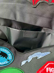 Embroidered cloth label backpack