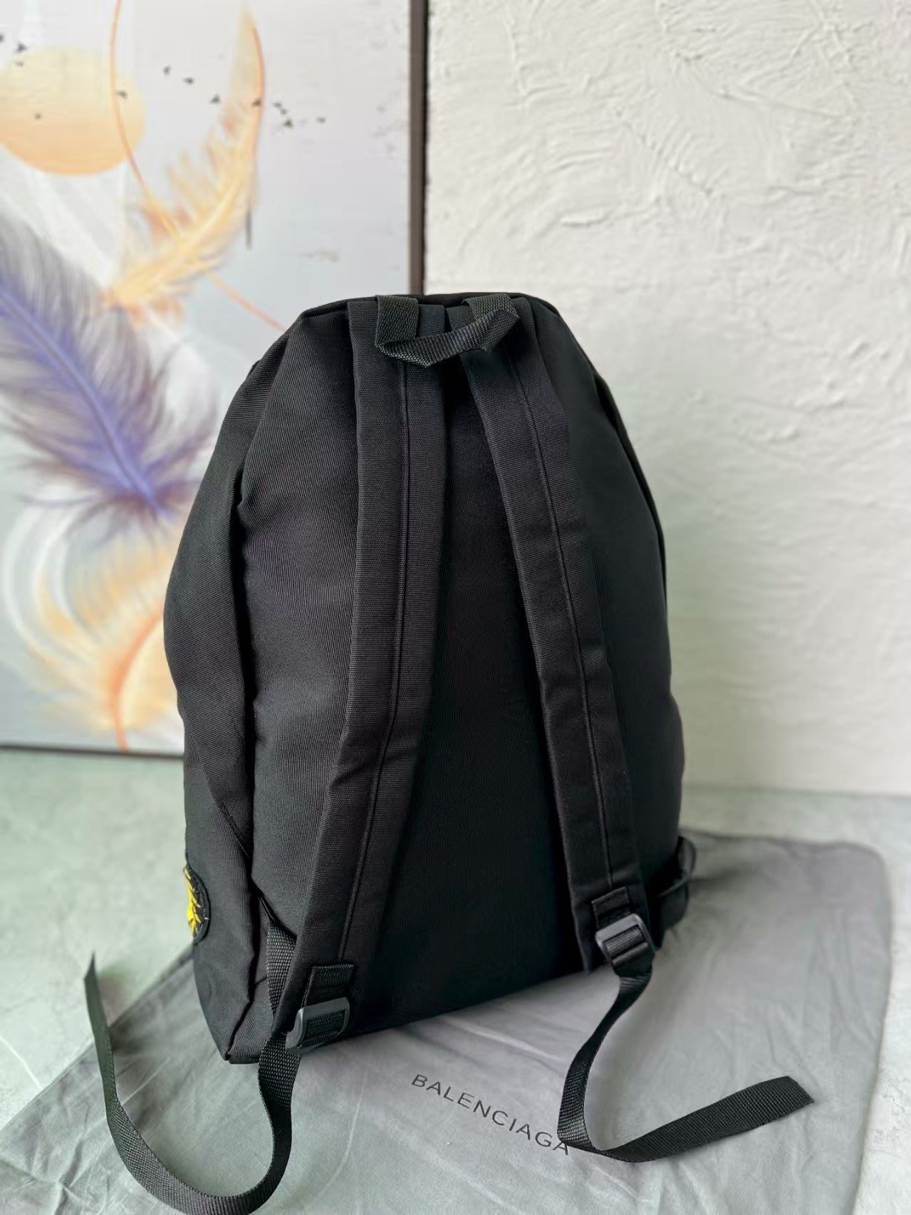 Embroidered cloth label backpack