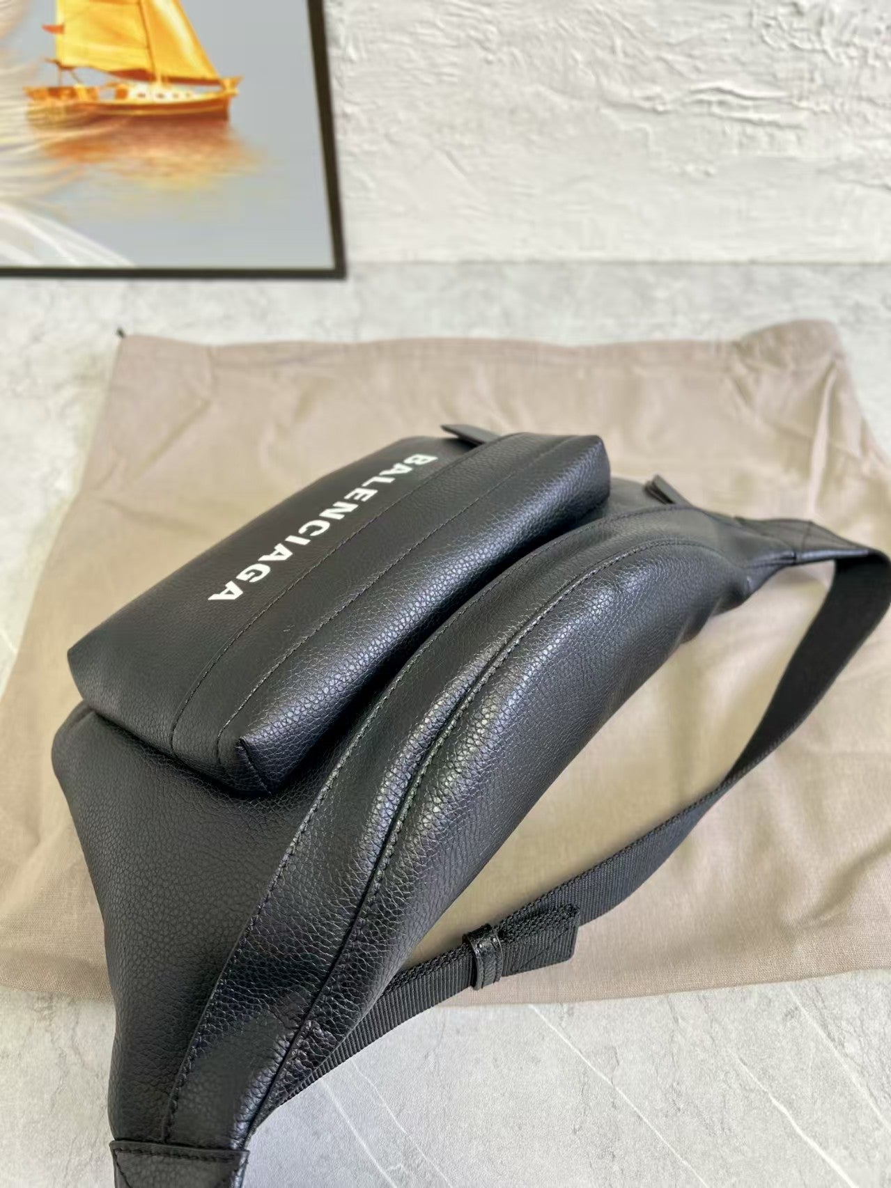 Black waist bag