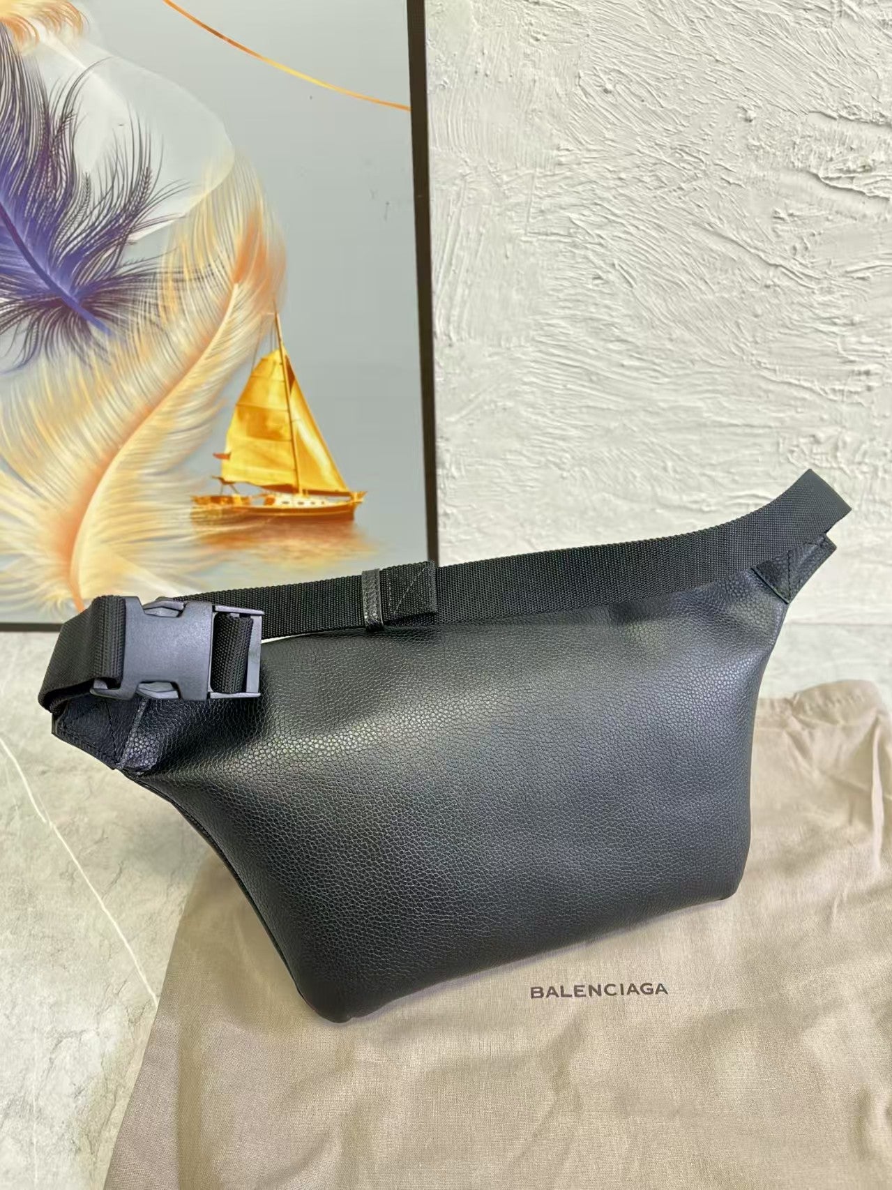 Black waist bag