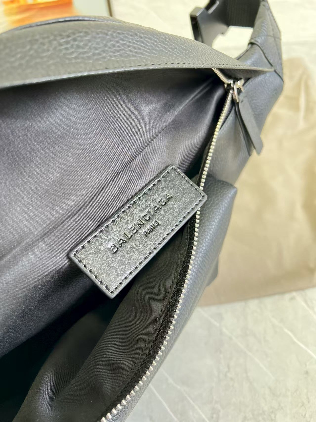 Black waist bag