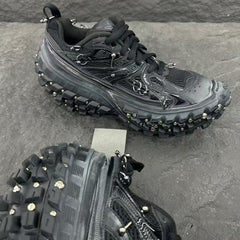Men's and women's sports shoes with puncture holes