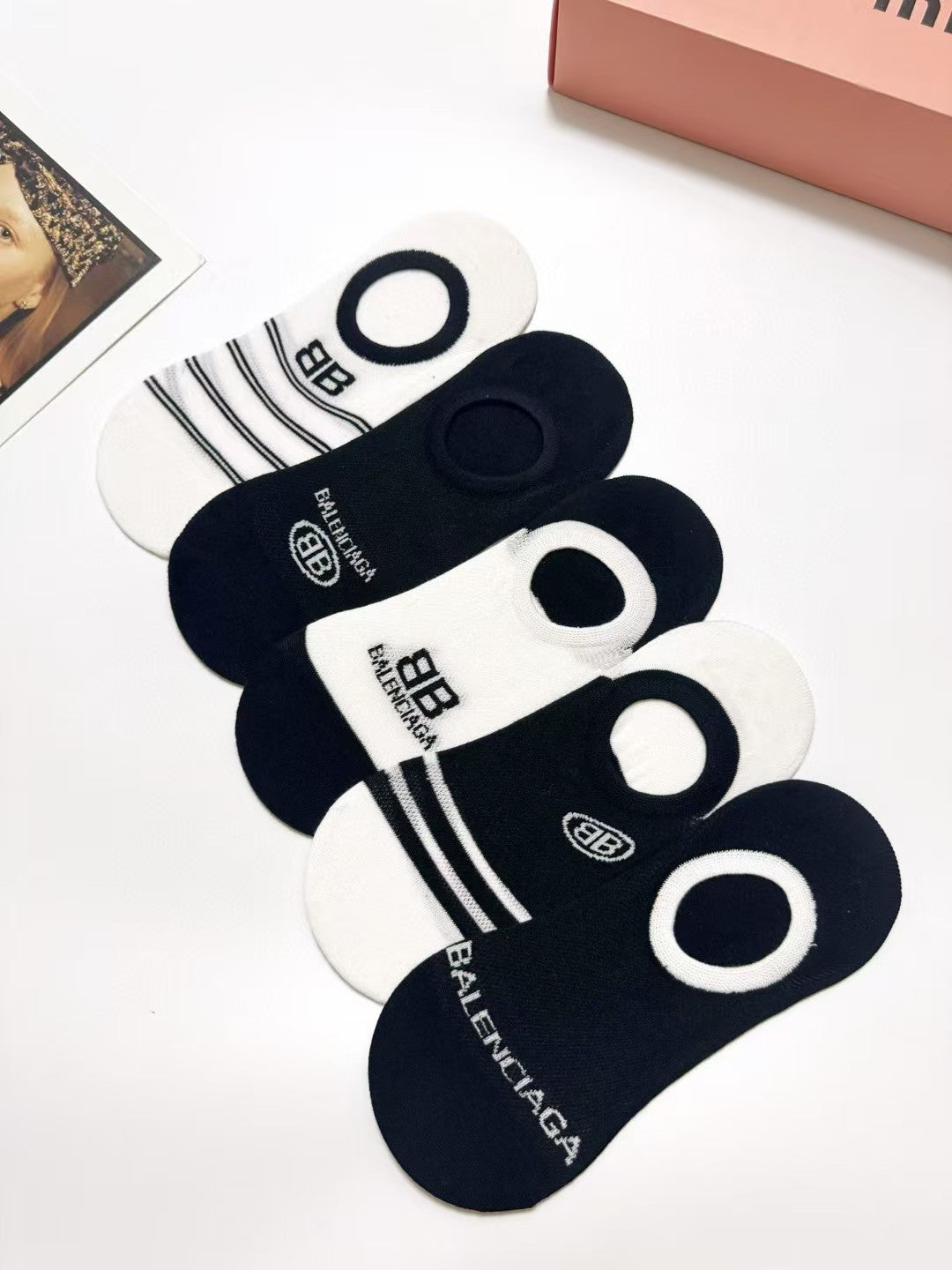 Pure cotton boat socks