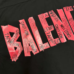 New red signature tape short sleeved shirt