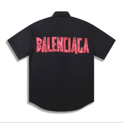 New red signature tape short sleeved shirt