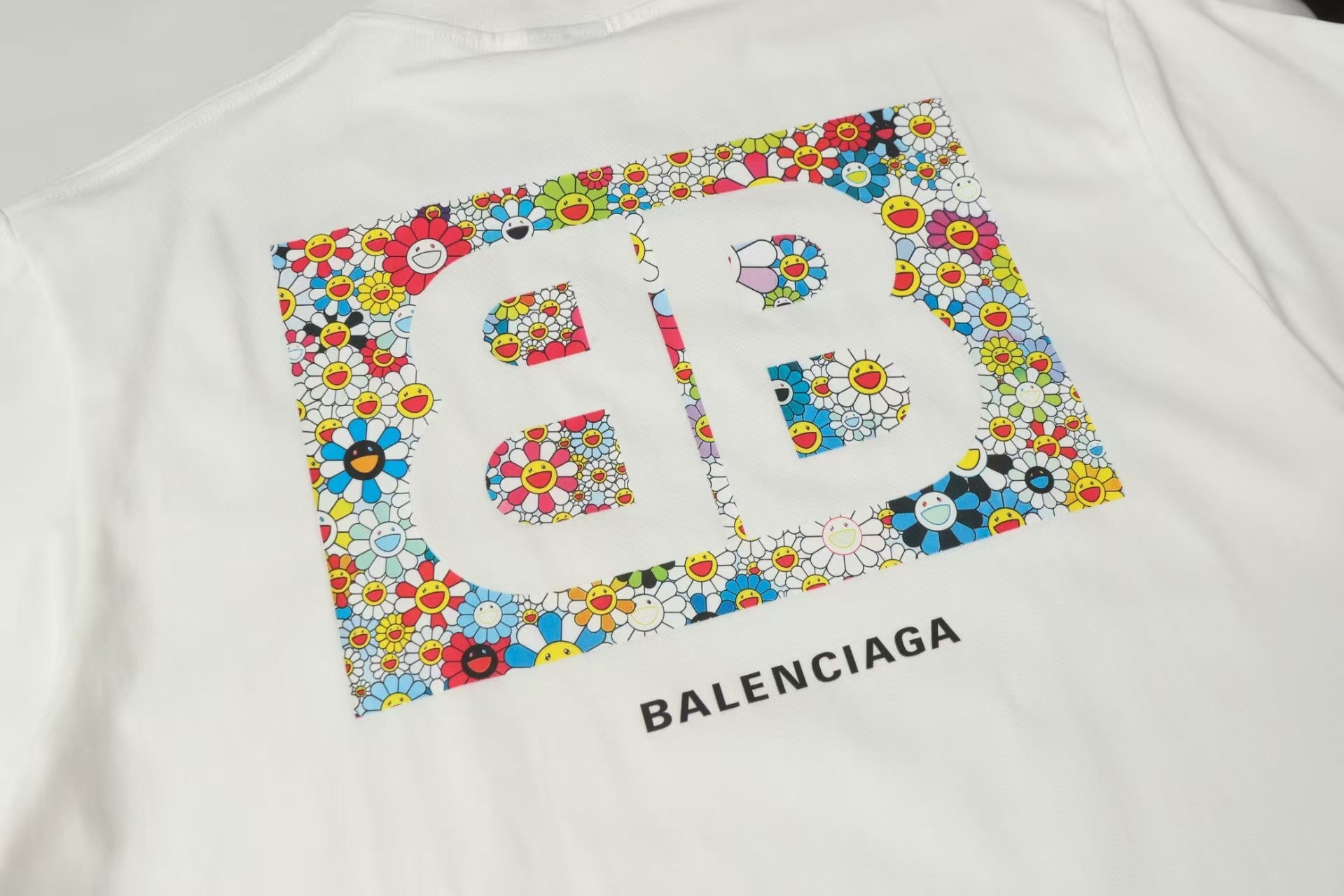 Sunflower print short sleeved T-shirt