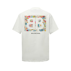 Sunflower print short sleeved T-shirt