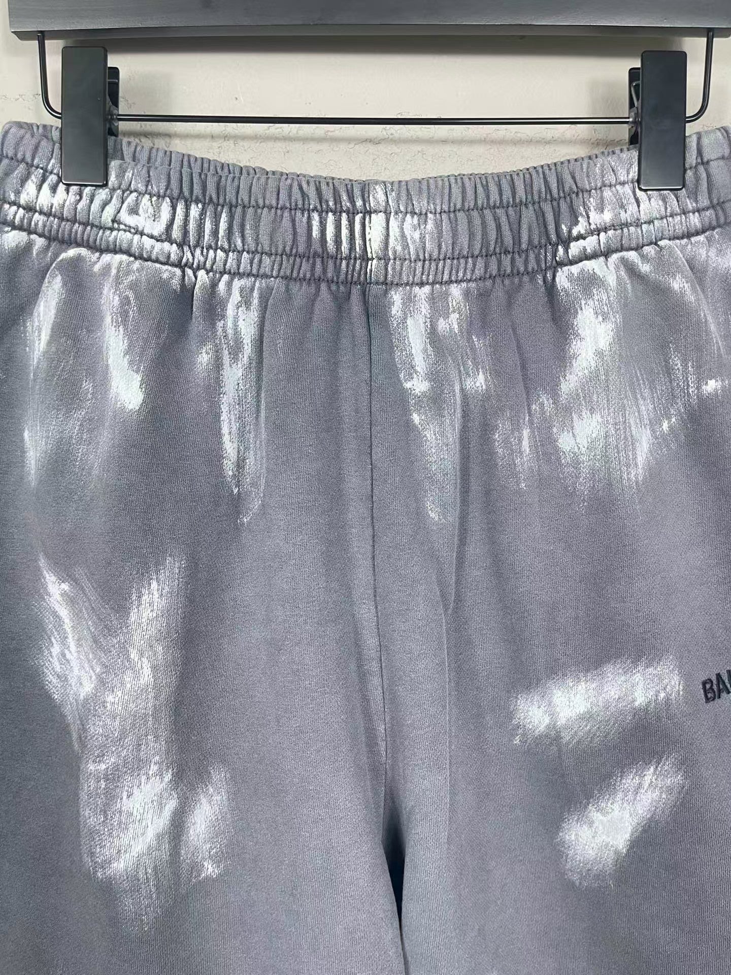 Embroidered, washed, worn, hand drawn graffiti shorts