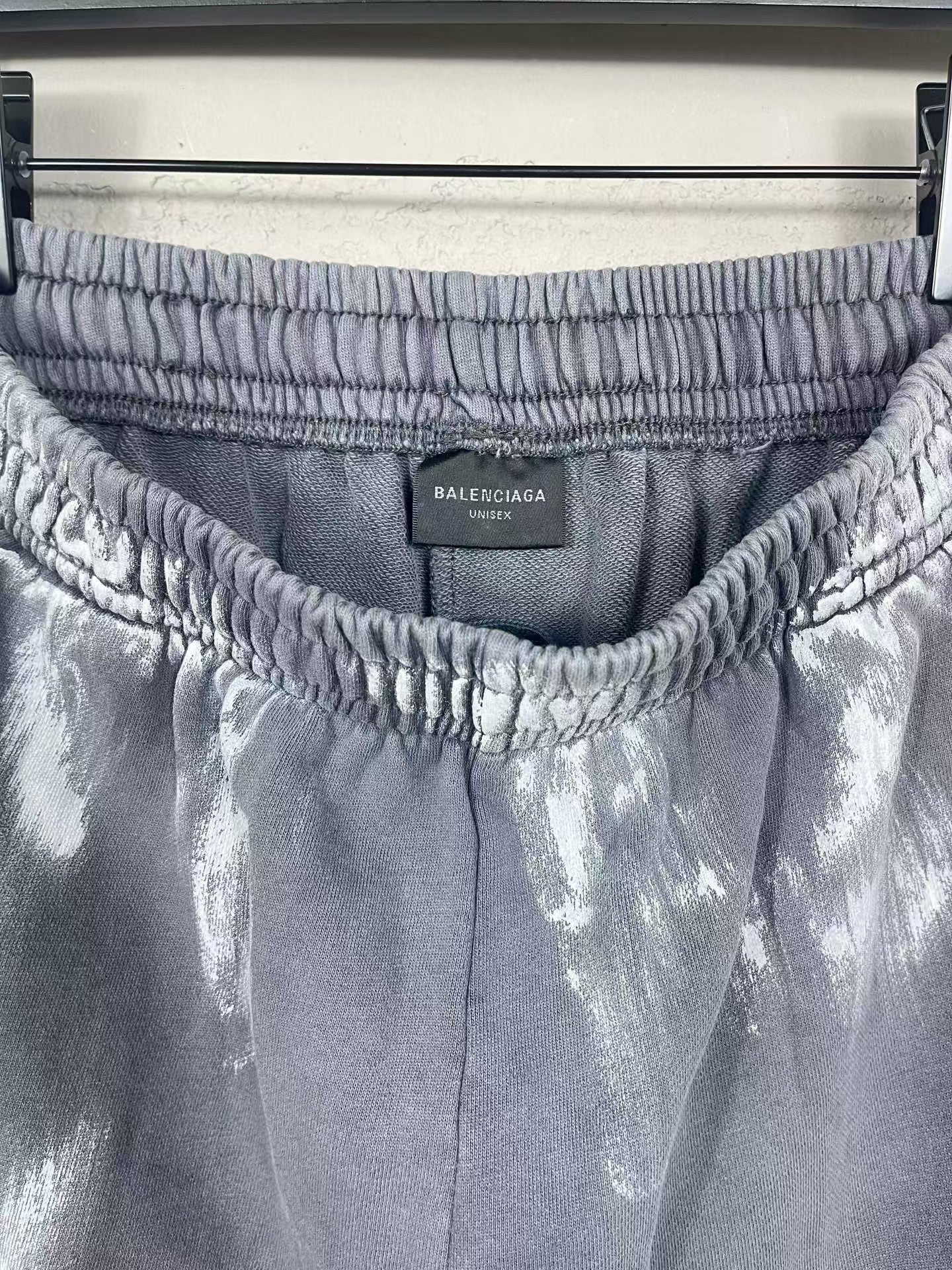 Embroidered, washed, worn, hand drawn graffiti shorts