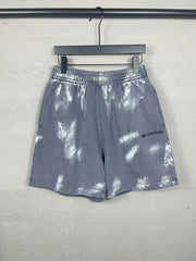Embroidered, washed, worn, hand drawn graffiti shorts