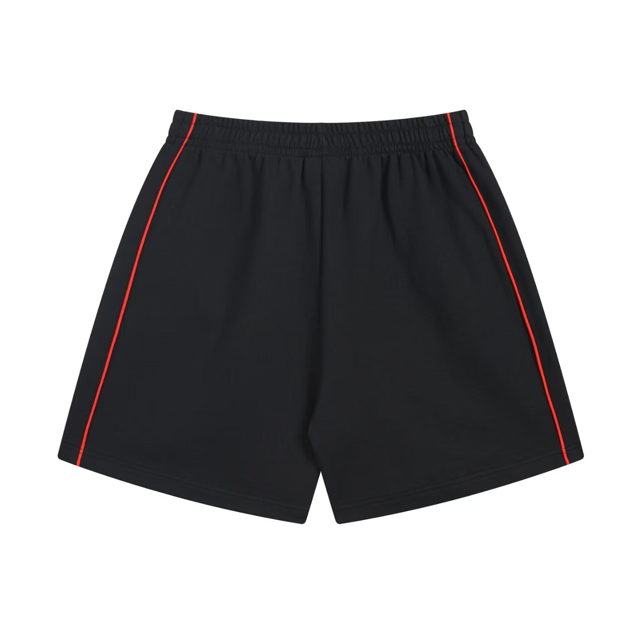 Alphabet embroidered patchwork shorts