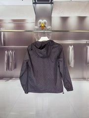 Hooded windbreaker jacket