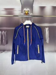 Hooded windbreaker jacket