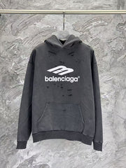 Printed hooded long sleeved sweatshirt