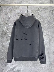 Printed hooded long sleeved sweatshirt