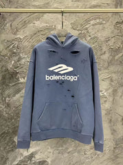 Printed hooded long sleeved sweatshirt