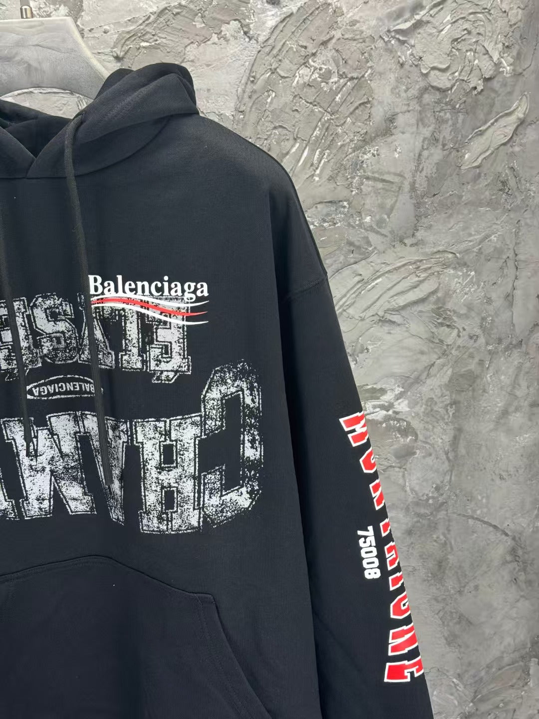 Hooded long sleeved sweatshirt