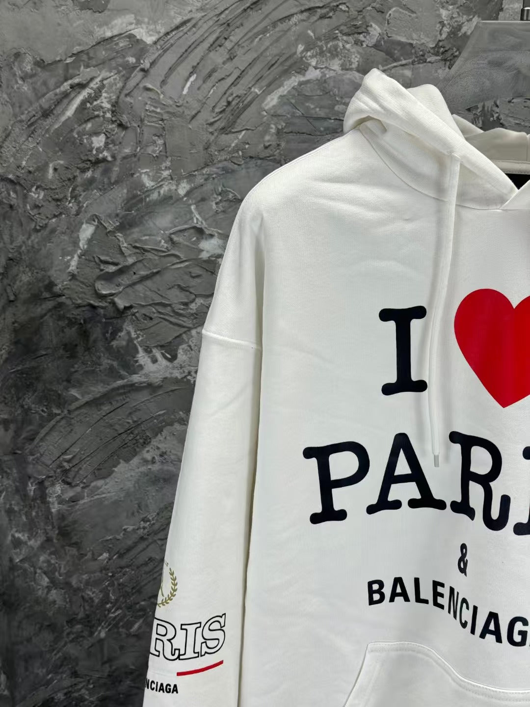 Hooded long sleeved sweatshirt