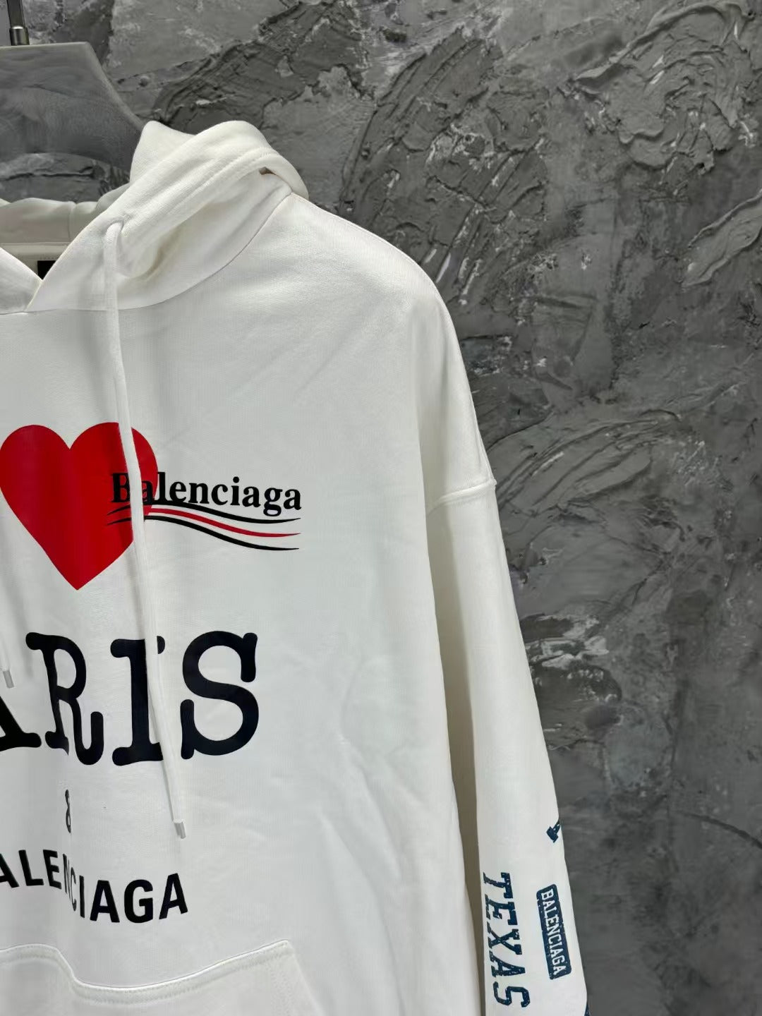 Hooded long sleeved sweatshirt
