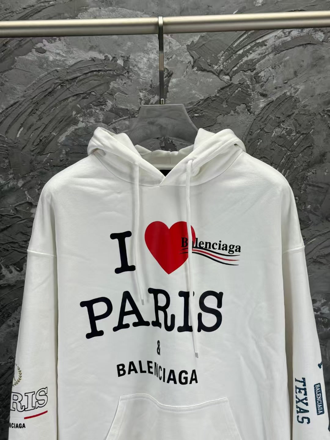 Hooded long sleeved sweatshirt