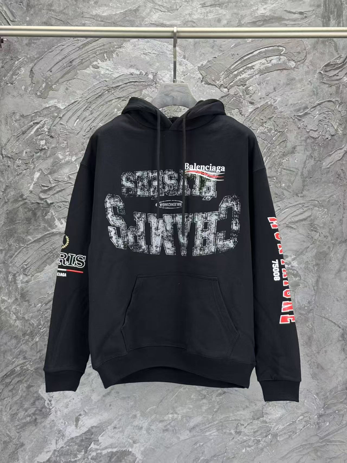 Hooded long sleeved sweatshirt