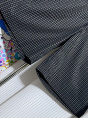 Fine plaid pair shorts
