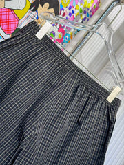 Fine plaid pair shorts