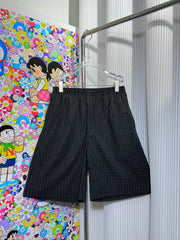 Fine plaid pair shorts