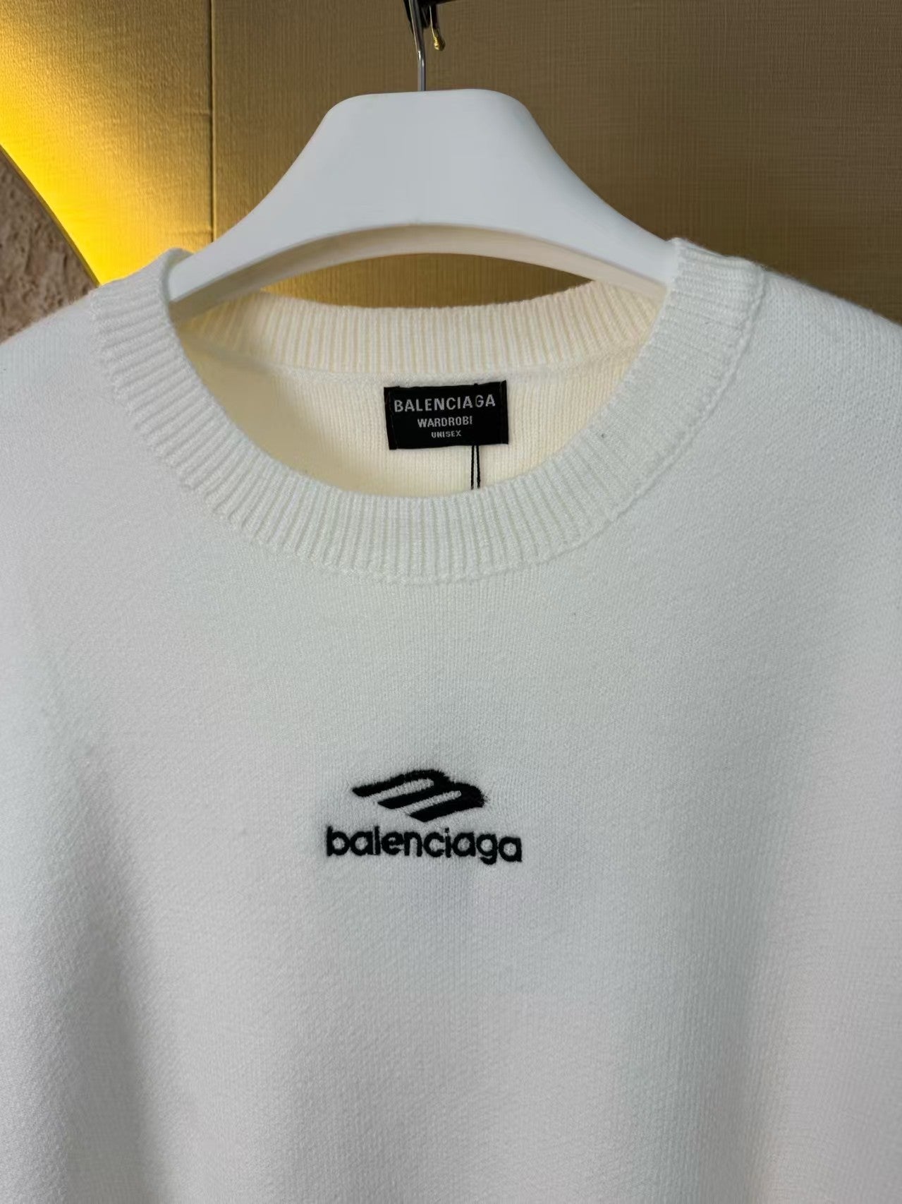Letter Embroidered Round Neck Knitted Sweater