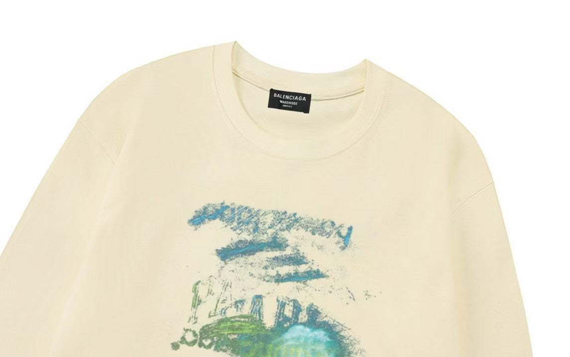 Letter logo unisex long sleeved t-shirt