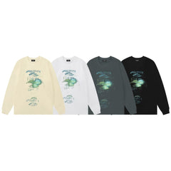 Letter logo unisex long sleeved t-shirt