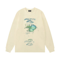 Letter logo unisex long sleeved t-shirt