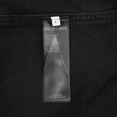 Washed hooded denim sweatshirt