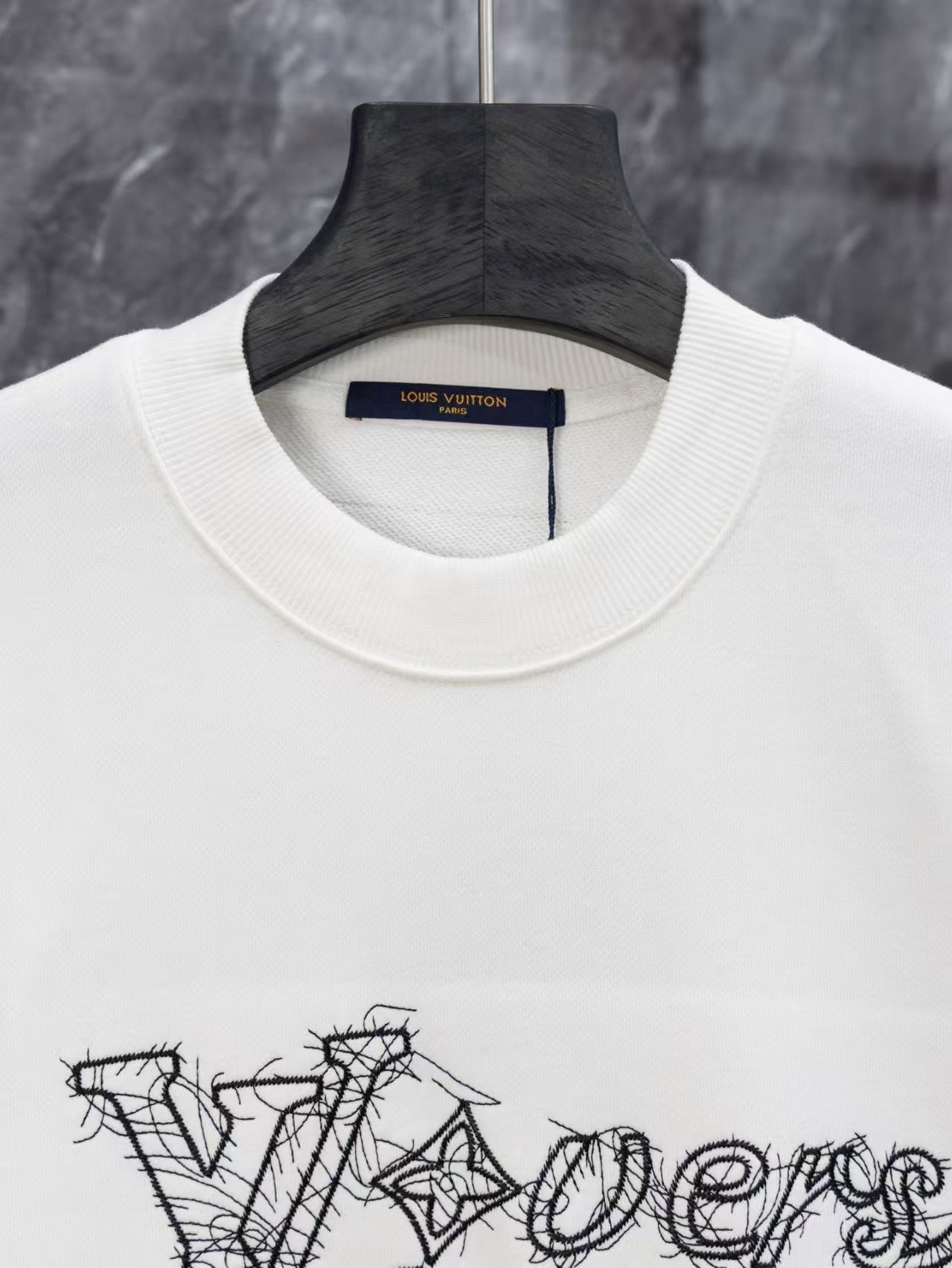 Classic embroidered round neck hoodie