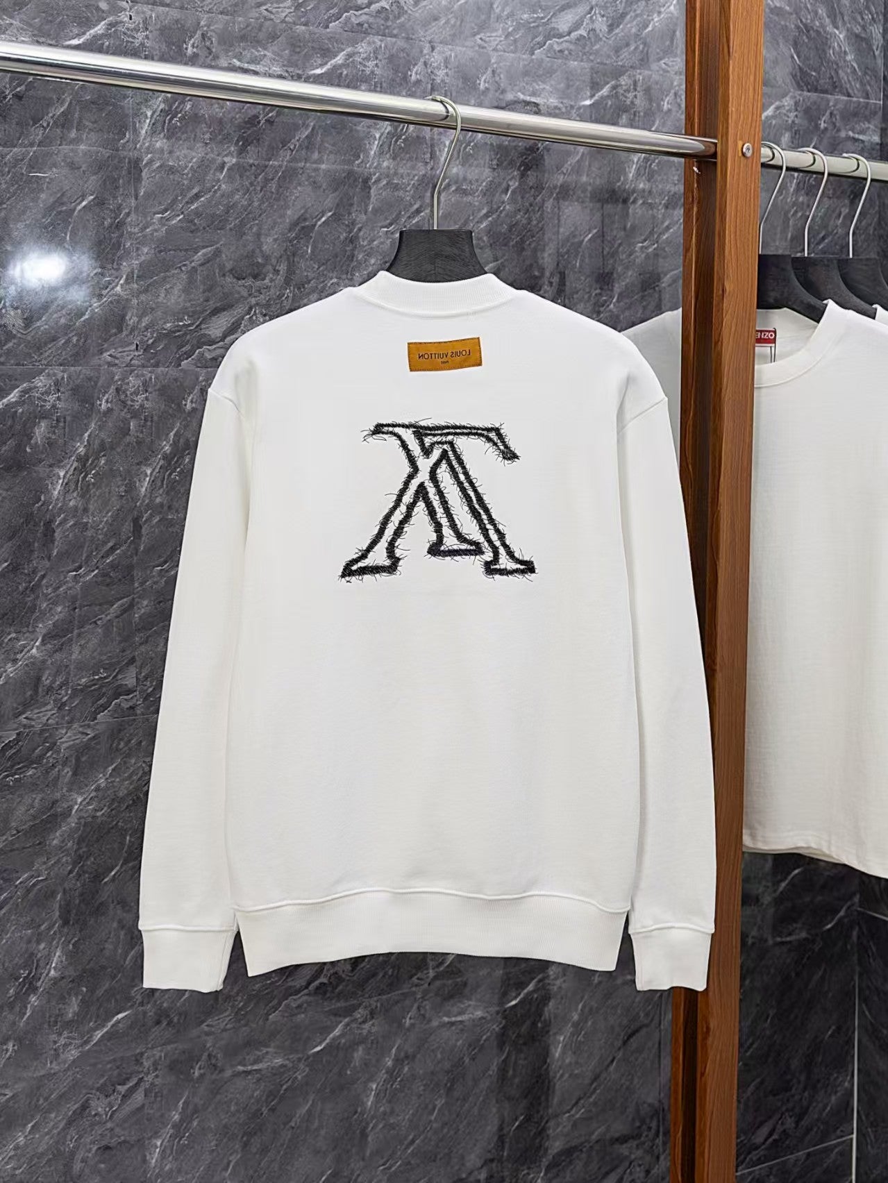 Classic embroidered round neck hoodie