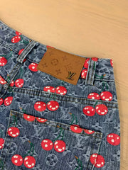Letter Cherry Jeans