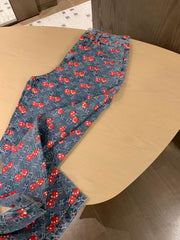 Letter Cherry Jeans