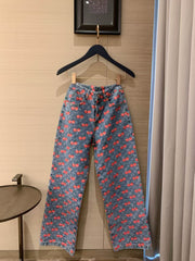 Letter Cherry Jeans