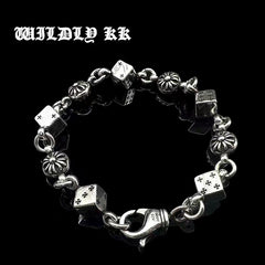 Vintage flower dice bracelet