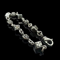 Vintage flower dice bracelet