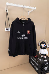 Cardigan hooded jacket