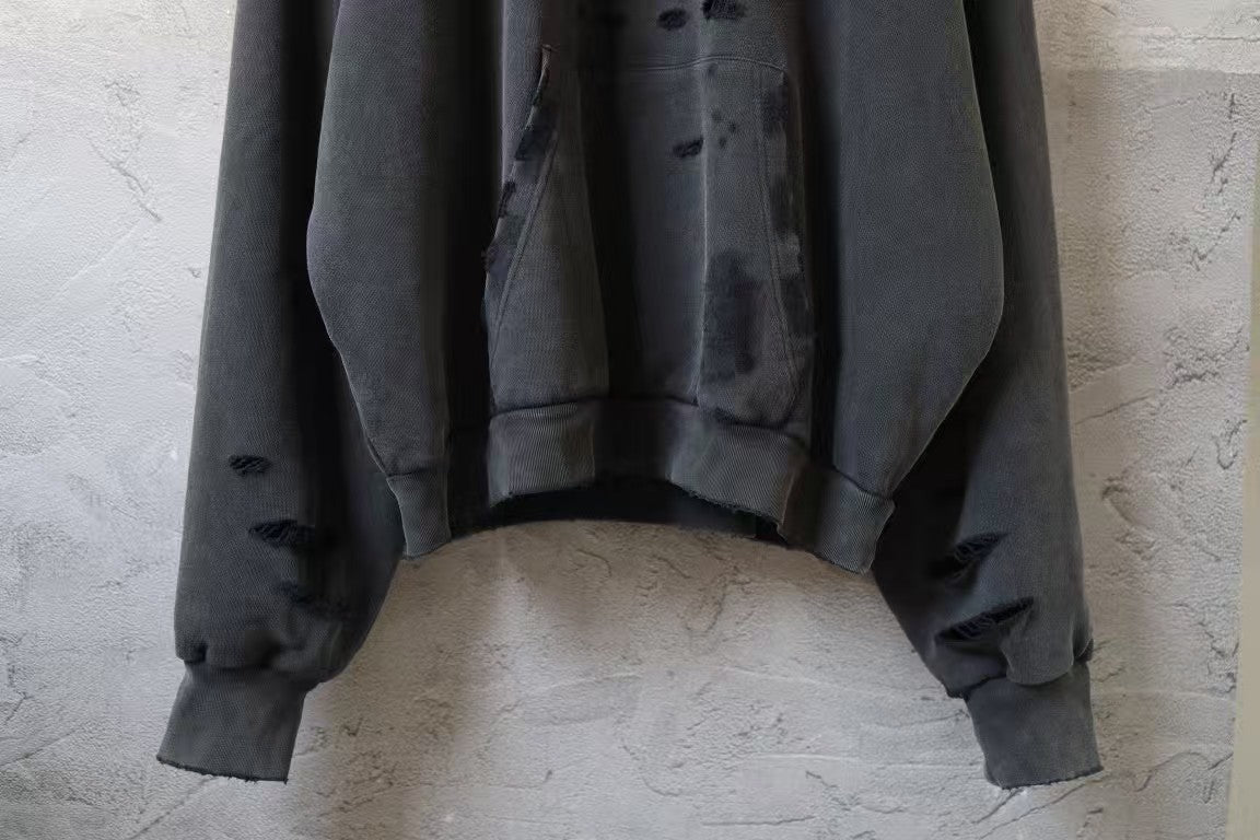 Washed and worn hoodies