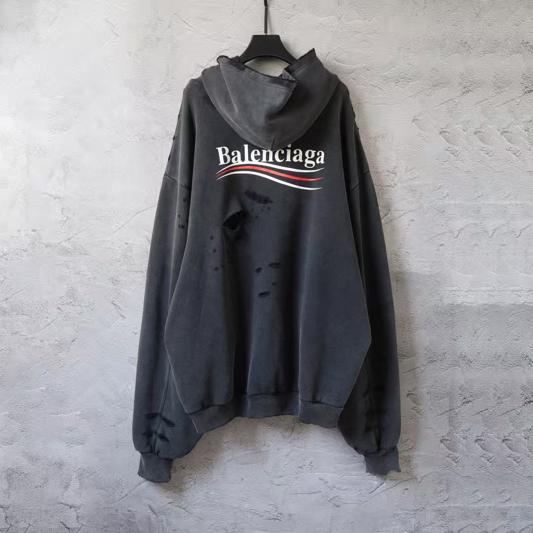 Washed and worn hoodies