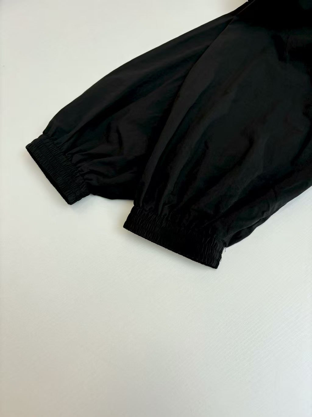 Embroidered letter color blocked large circular zipper jacket