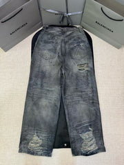 Destruction of denim pants