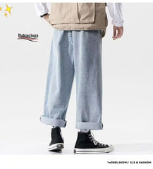 Casual Bigfoot Straight Leg Pants Wide Leg Jeans