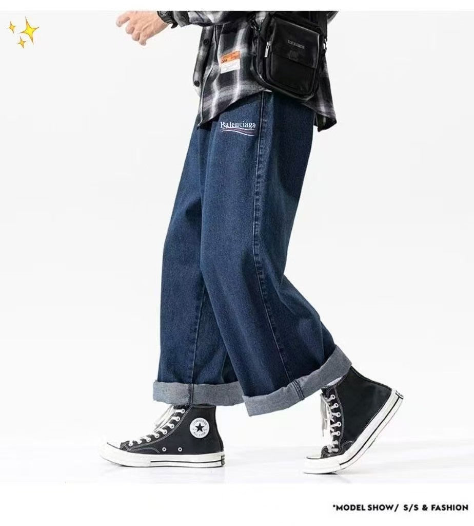 Casual Bigfoot Straight Leg Pants Wide Leg Jeans
